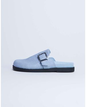 TOPSHOP Amy Slip On Mule With Buckle - White