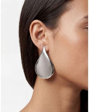 TOPSHOP Cher Statement Teardrop Stud Earrings - White