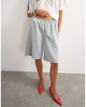 TOPSHOP Longline Jersey Shorts - Grey
