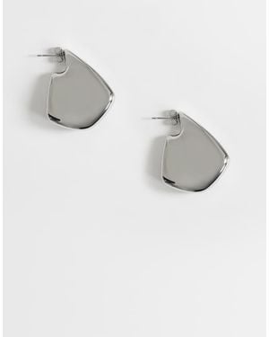 TOPSHOP Casey Waterproof Chunky Hoop Earrings - Grey