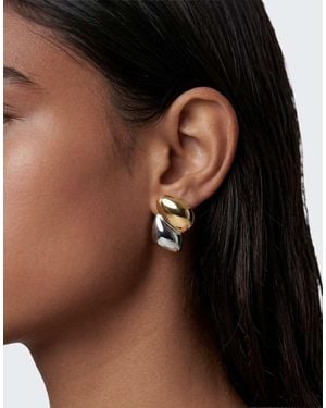 TOPSHOP Danny Waterproof Stainless Steel Statement Earrings - Metallic