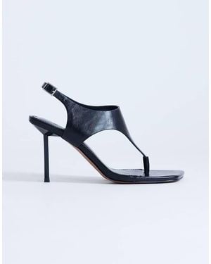 TOPSHOP Sandy Toe Thong High Heeled Sandal - Blue