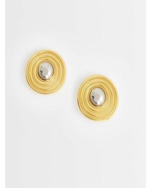 TOPSHOP Enzo Waterproof Stainless Steel Stud Earring - Metallic
