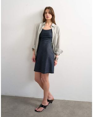 TOPSHOP Denim Mini Cami Swing Dress - Blue