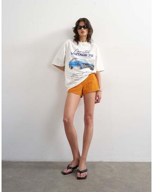 TOPSHOP 'car' Graphic T-shirt - White