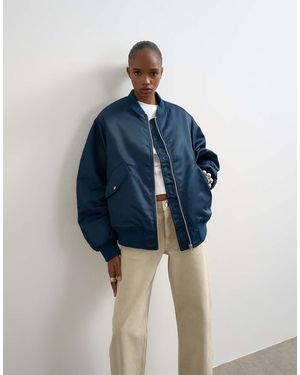 TOPSHOP Bomber With Contrast Lining - Blue