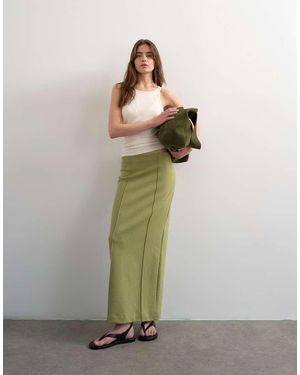TOPSHOP Interlock Pencil Skirt - White