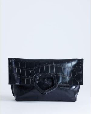 TOPSHOP Gregry Folded Oversized Clutch Bag - Blue