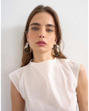 TOPSHOP Charlotte Twisted Hoop Earring - Blue