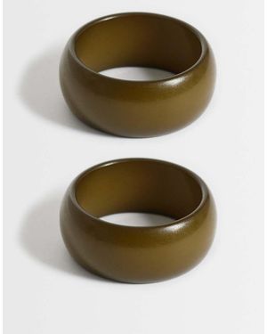 TOPSHOP Beth 2Pk Chunky Bangle - Green