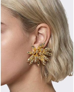 TOPSHOP Cara Statement Flower Earrings - Metallic