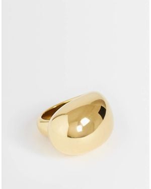 TOPSHOP Roy Waterproof Stainless Steel Asymmetric Ring - Metallic