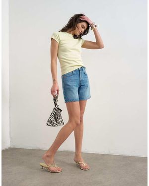 TOPSHOP Denim Editor Short - Blue