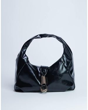 TOPSHOP Tilly Metal Hardware Slouchy Tote Bag - Blue