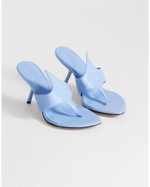 TOPSHOP Nora Angular High Heeled Mule Sandals - Blue