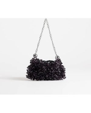 TOPSHOP Scarlett Small Beaded Shoulder Bag - White