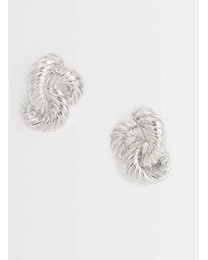 TOPSHOP Dean Asymmetric Hoop Earring - White