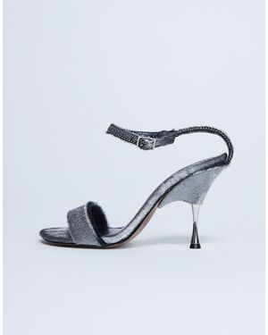 TOPSHOP Fran Metal High Heel Sandal - Blue