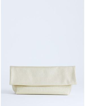 TOPSHOP George Oversized Clutch Bag - White