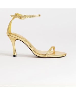 TOPSHOP Alexi 2 Part High Heeled Sandal - Metallic