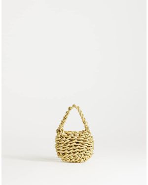TOPSHOP Morgan Small Weave Grab Bag - Metallic