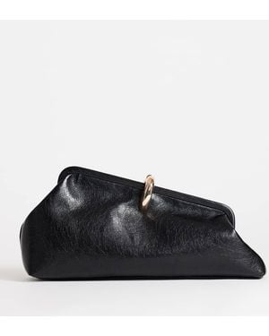 TOPSHOP Carlie Medium Clutch With Hardware - Black