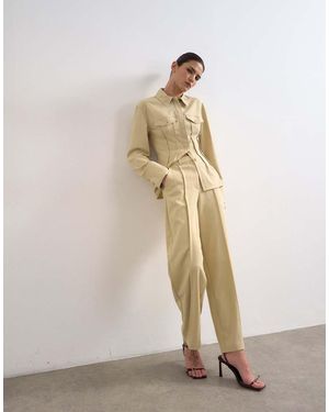 TOPSHOP Co Ord Wide Leg Slouchy Trouser - White