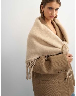 TOPSHOP Susan Fringe Scarf - Brown