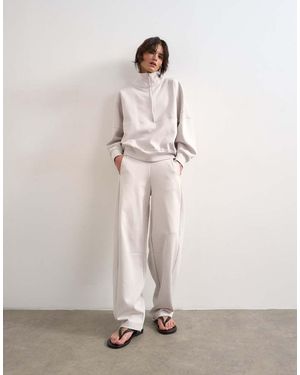 TOPSHOP Interlock Clean Barrel jogger Co-ord - White