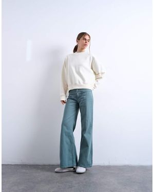 TOPSHOP Low Rise Flared Trouser - White