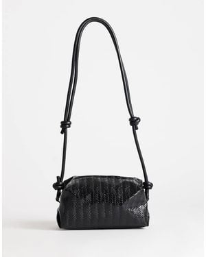 TOPSHOP Samara Small Weave Cross Body Bag - White