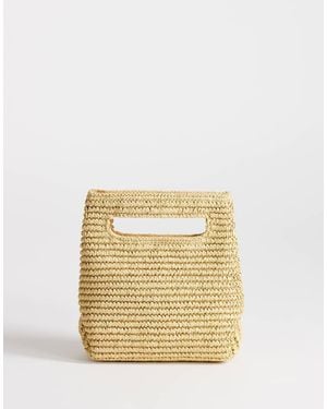 TOPSHOP Stella Straw Small Grab Bag - Natural
