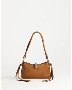 TOPSHOP Sansa Small Shoulder Bag With Hardware - Brown