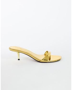 TOPSHOP Neptune Kitten Heel Mule - Metallic