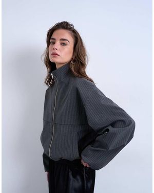 TOPSHOP Co Rd Funnel Neck Jacket - Blue