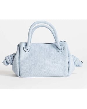 TOPSHOP Jenny Small Grab Weave Bag - Blue