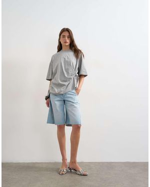 TOPSHOP Knot Twist T-shirt - White