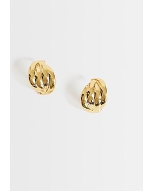 TOPSHOP Emry Waterproof Stainless Steel Stud Earring - Metallic