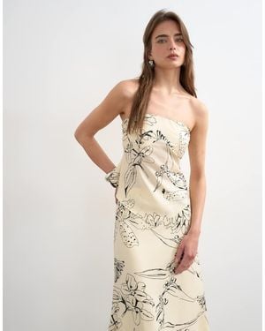 TOPSHOP Co-ord Scarf Bandeau Top - Natural