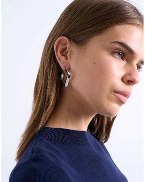 TOPSHOP Perry Waterproof Stainless Steel Square Hoop Earring - Brown