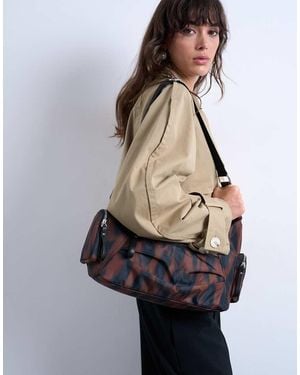 TOPSHOP Cheryl Large Nylon Crossbody Bag - Multicolour