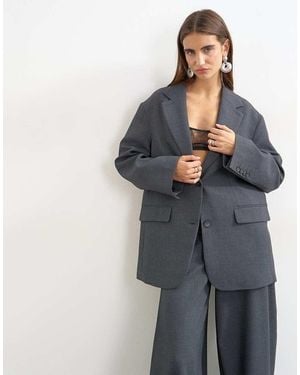 TOPSHOP Co Ord Slouchy Chuck On Blazer - Blue