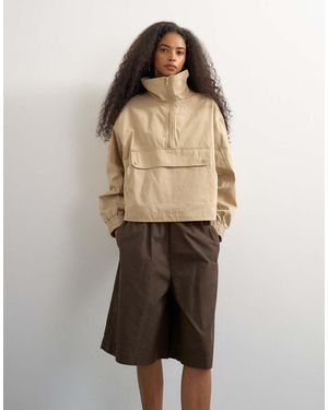 TOPSHOP Ripstop Short With Toggle Detail - Natural
