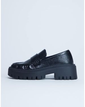 TOPSHOP Cecil Chunky Cleated Sole Loafers - Blue