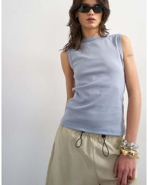 TOPSHOP Slim Tank - Blue