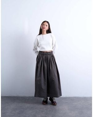 TOPSHOP Paper Bag Full Circle Maxi Skirt - White