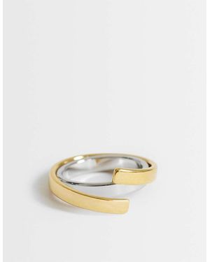 TOPSHOP Ruth Waterproof Overlapping Ring - Metallic