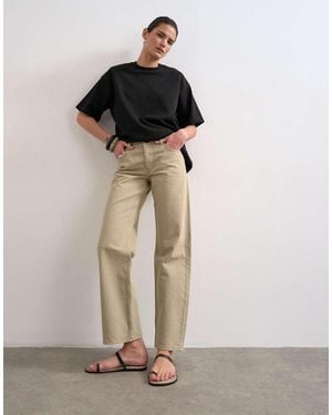 TOPSHOP Ember Low Rise Straight Leg Jean - Natural