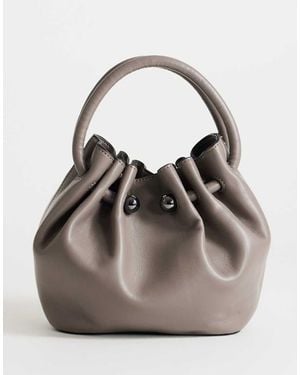 TOPSHOP Paige Medium Ring Handle Grab Bag - Grey