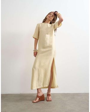 TOPSHOP T-shirt Maxi Dress - Natural